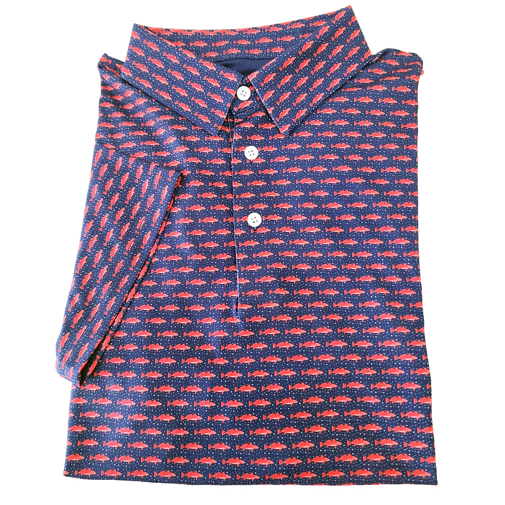 Midnight Navy Redfish Performance Polo