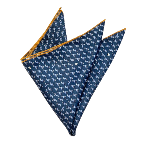 Midnight Navy In the Doghouse Pocket Square