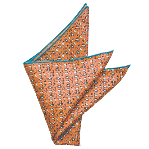 Étouffée Orange Seafood Gumbo Pocket Square