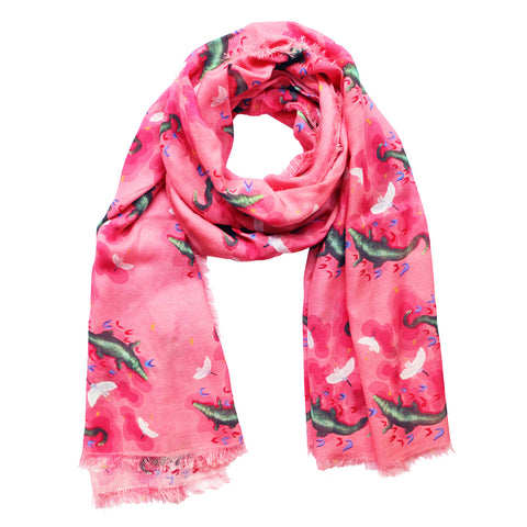 Pink Cashmere Blend Gator Scarf