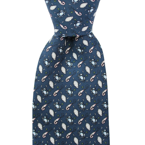 Midnight Navy Seafood Gumbo Tie