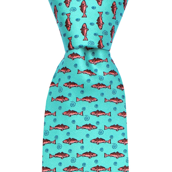 NOLA Couture x Alex Beard Caribbean Blue Redfish Skinny Tie