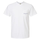 White New Orleans Flag Short Sleeve Pocket Tee