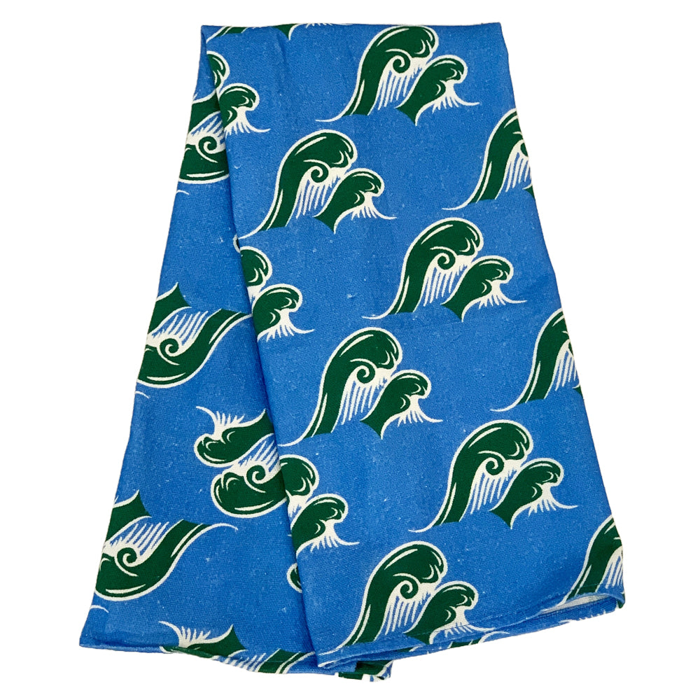 Green Wave Tea Towel