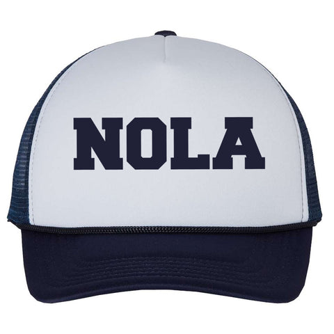 Navy NOLA Trucker Hat