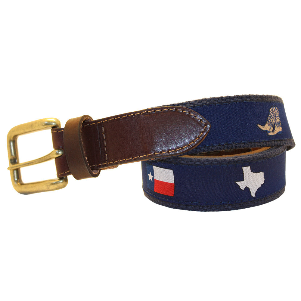 Midnight Navy Texas Flag Club Belt