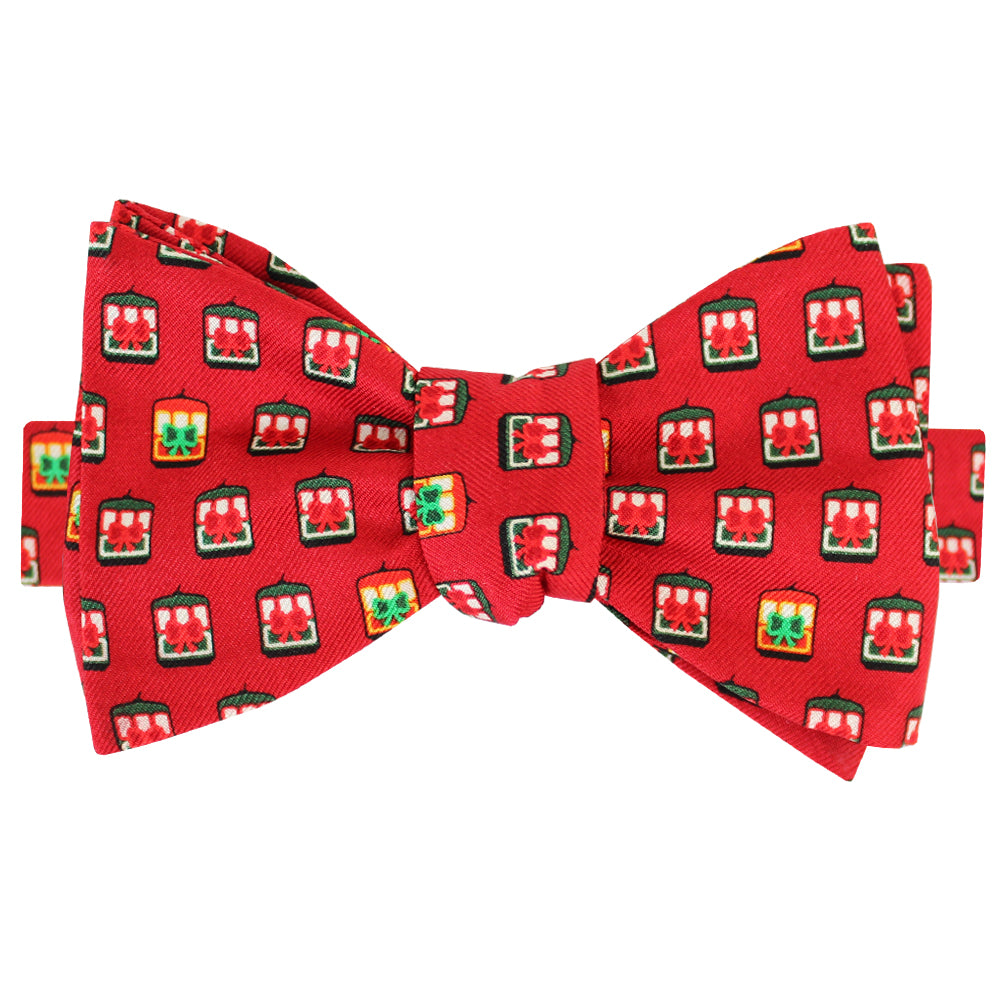 Cayenne Red Christmas Streetcar Bow Tie
