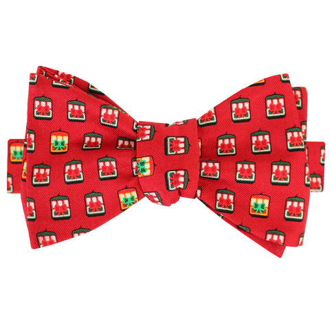 Cayenne Red Boys' Christmas Streetcar Bow Tie