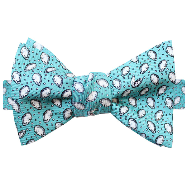 Sea Breeze Blue Mini Gulf Oysters Bow Tie