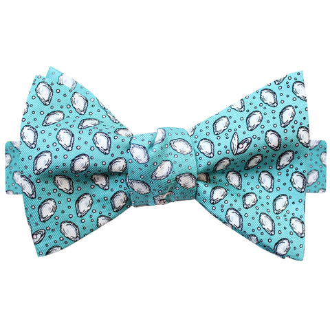 Sea Breeze Blue Mini Gulf Oysters Bow Tie