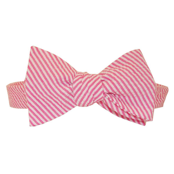 Panama Pink Seersucker Bow Tie