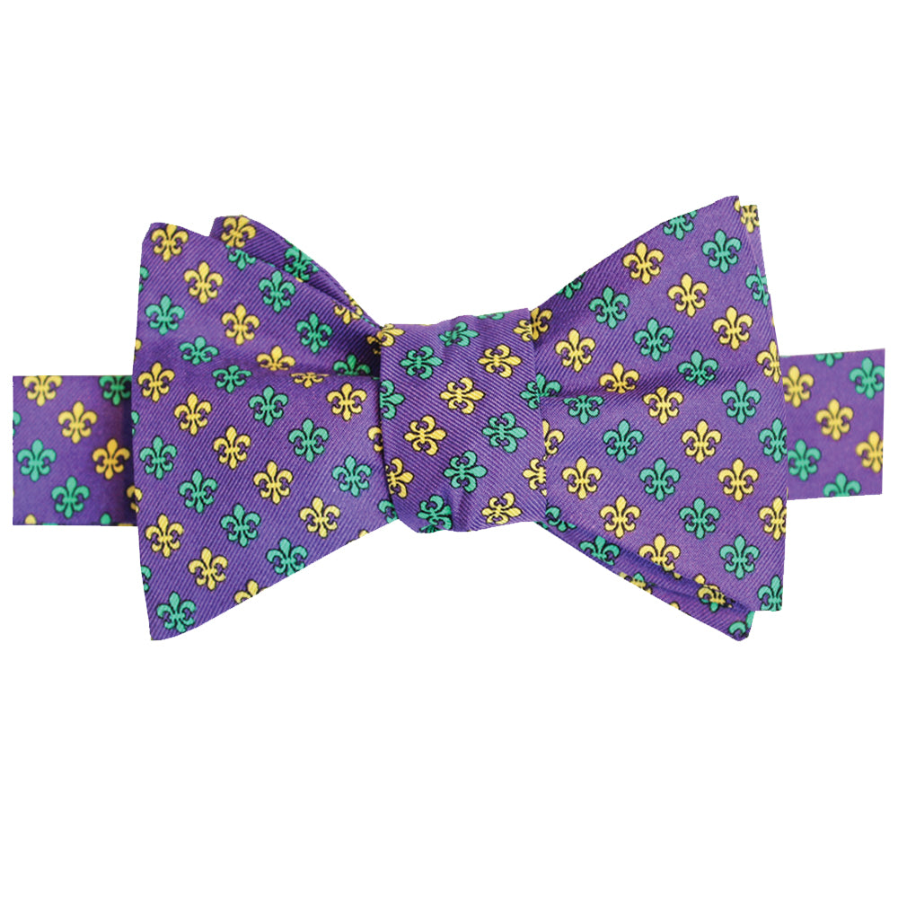Regal Purple Multi Fleur de Lis Bow Tie