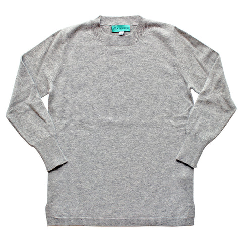 Heather Gray Cashmere Crew Neck Sweater