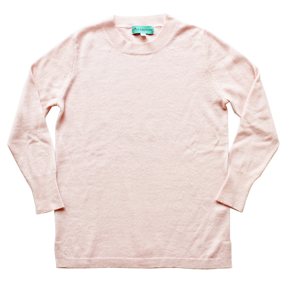 Pink Mist Cashmere Crew Neck Sweater