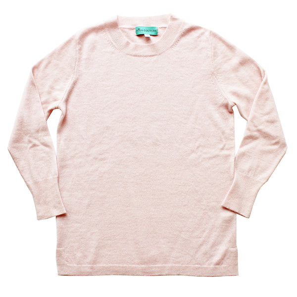 Pink Mist Cashmere Crew Neck Sweater