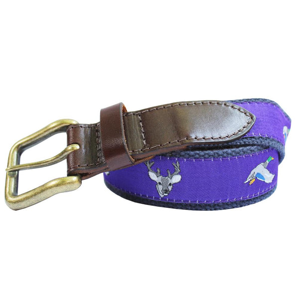Regal Purple Ducks and Bucks Club Belt