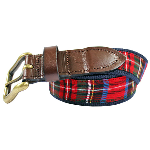 Red House of Wales Plaid Club Belt