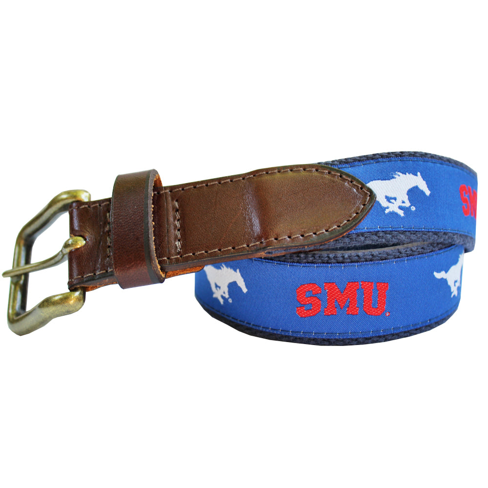 Blue SMU Mustang Club Belt