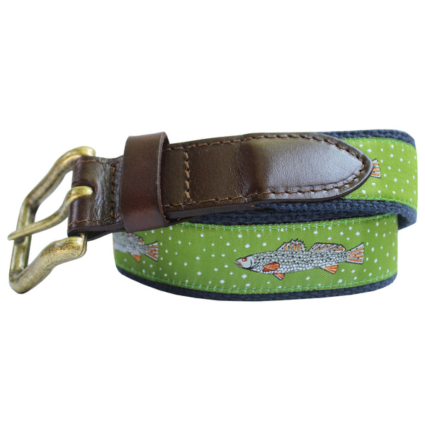 Mossy Green Speckled Trout Club Belt
