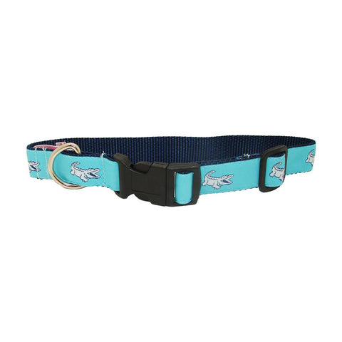 Caribbean Blue NOLAgator Dog Collar