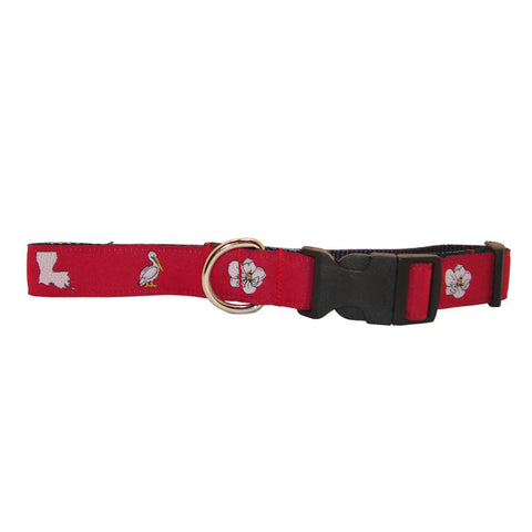 Cayenne Red Louisiana Dog Collar