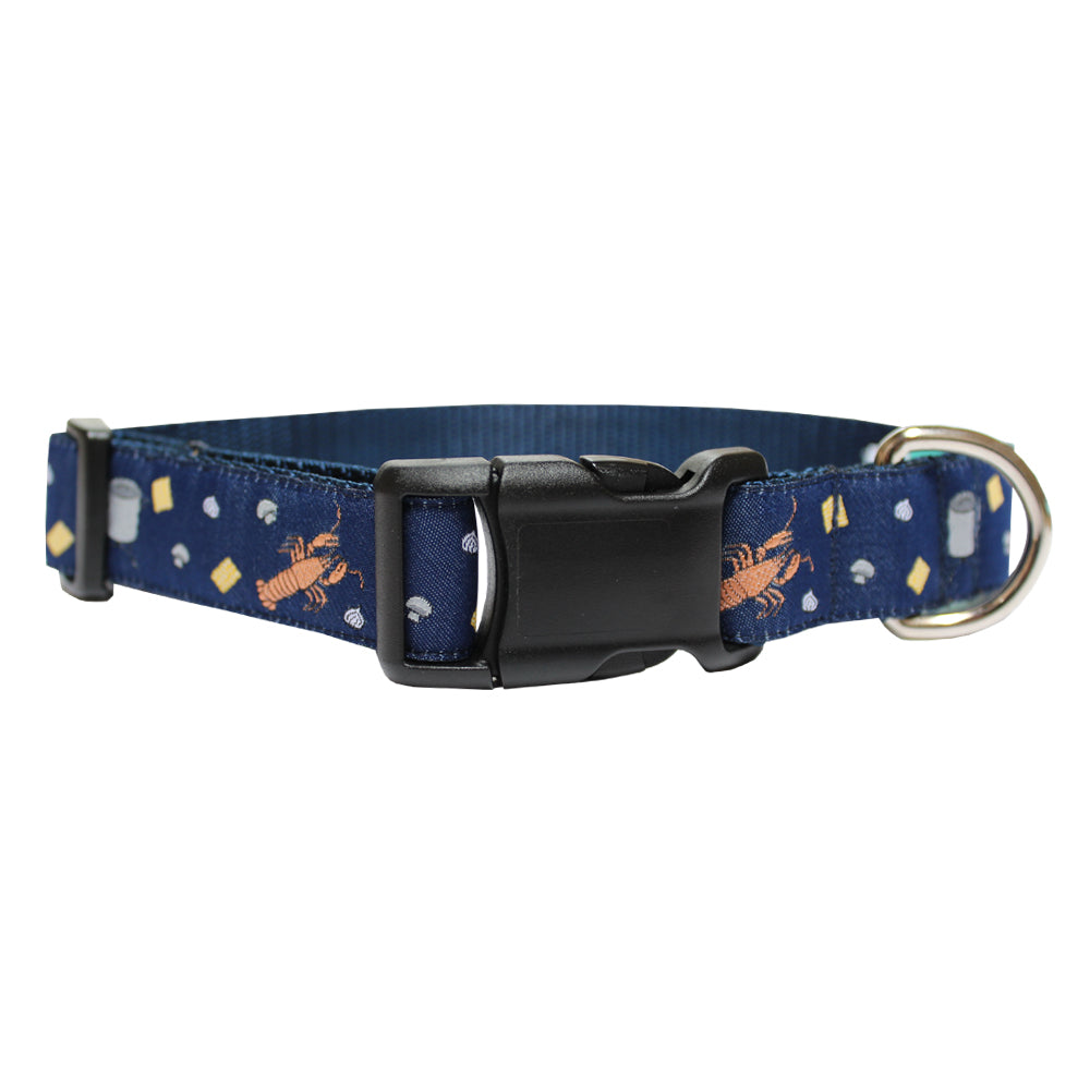 Midnight Navy Crawfish Boil Dog Collar