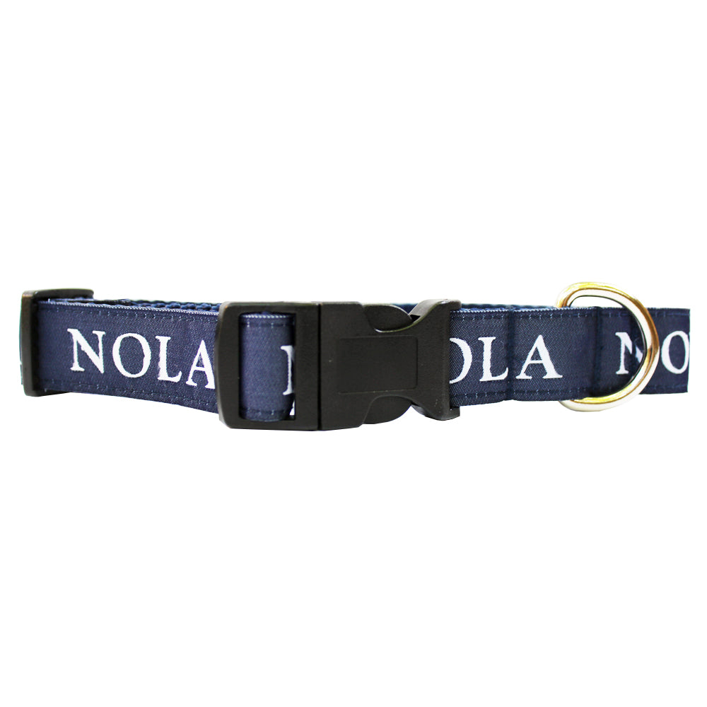 NOLA Navy NOLA Dog Collar