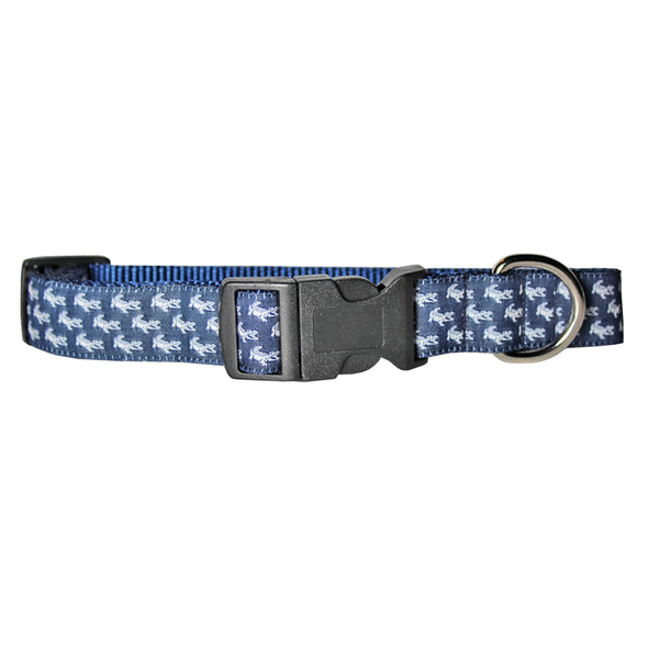NOLA Navy Mini NOLAgator Dog Collar