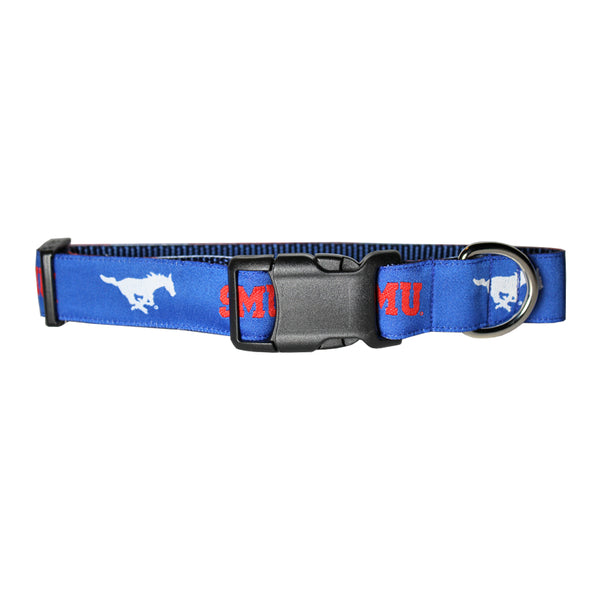 SMU Blue Mustangs Dog Collar