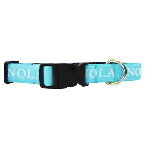 Caribbean Blue NOLA Dog Collar