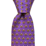 NOLA Couture x Haspel Regal Purple Fleur de Lis Boys' Tie