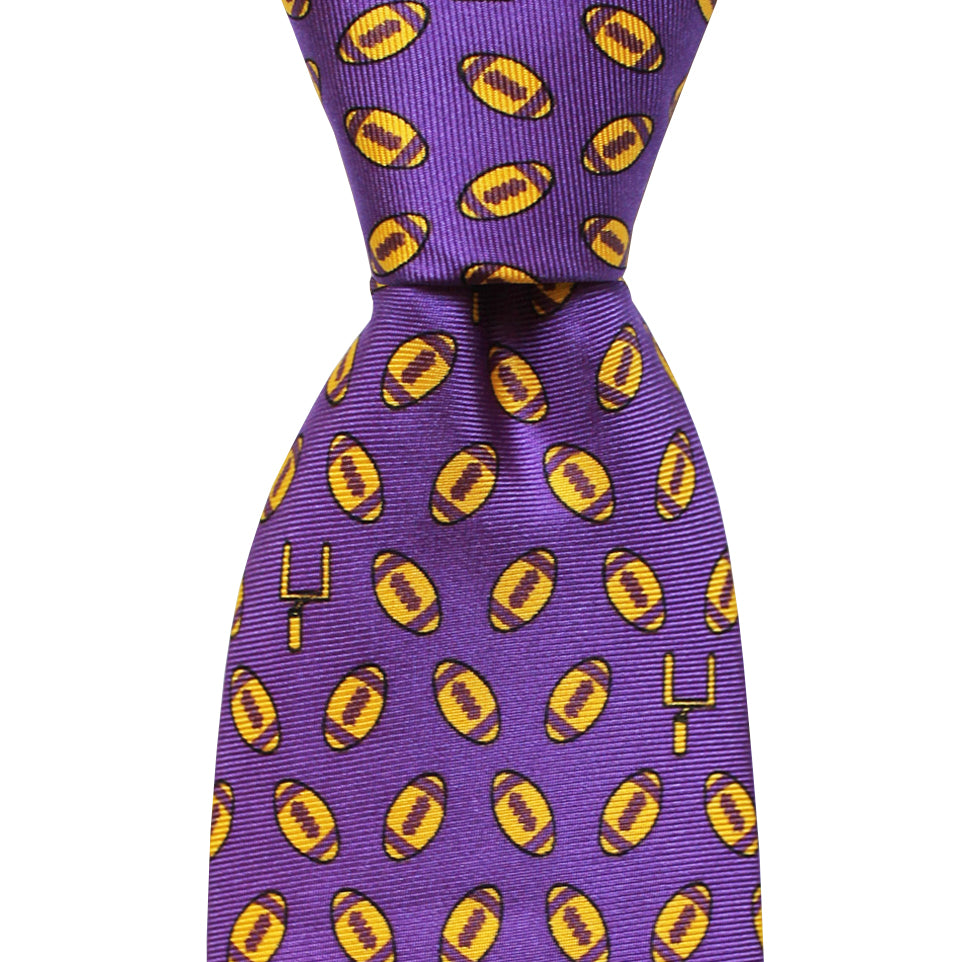 NOLA Couture x Haspel Regal Purple Football Tie
