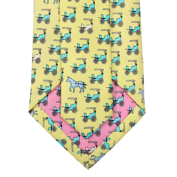 King Cake Yellow Horse & Buggy Tie