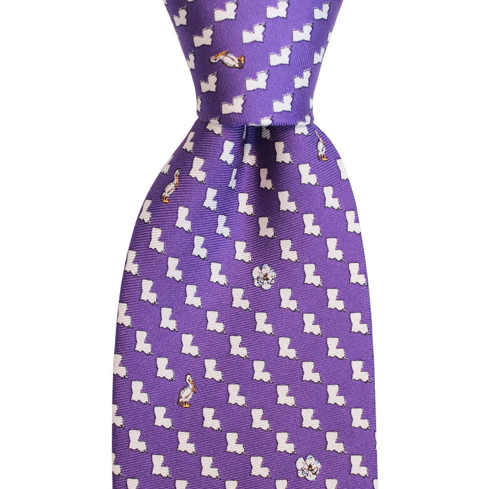 Regal Purple Louisiana Extra Long Tie