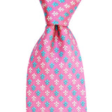 Panama Pink Boys' Multi Fleur de Lis Tie