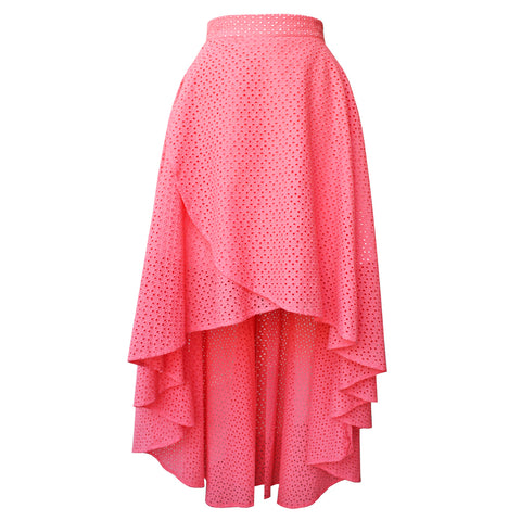 Eyelet Long Petal Skirt