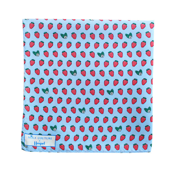 NOLA Couture x Haspel Strawberry Pocket Square