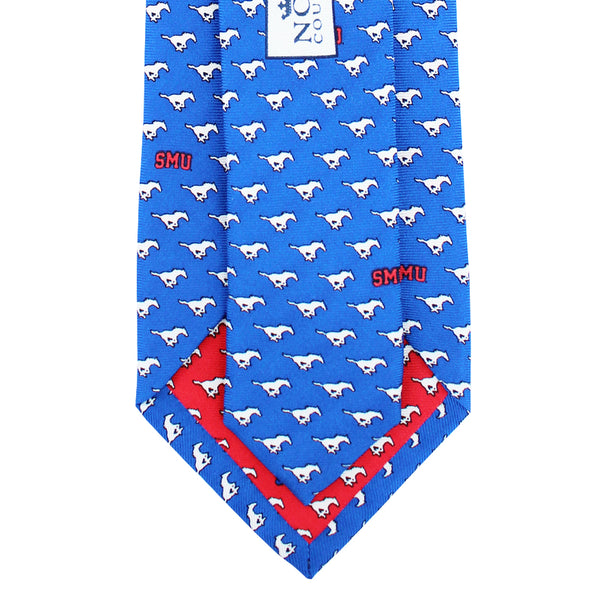SMU Blue Mustangs Skinny Tie