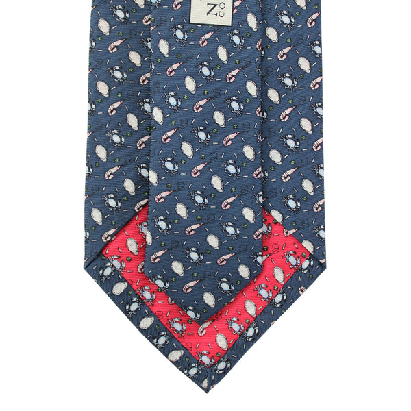 Midnight Navy Boys’ Seafood Gumbo Tie