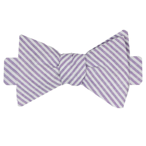 Lavender Seersucker Bow Tie