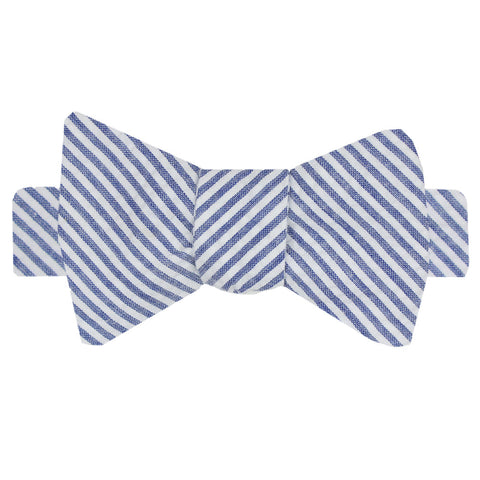 NOLA Navy Seersucker Bow Tie
