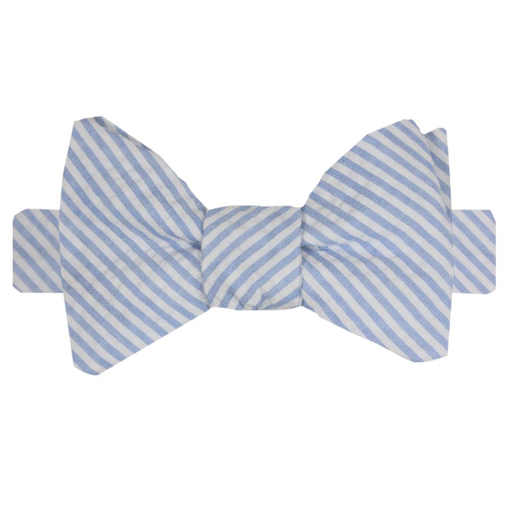 Gulf Blue Boys' Seersucker Bow Tie
