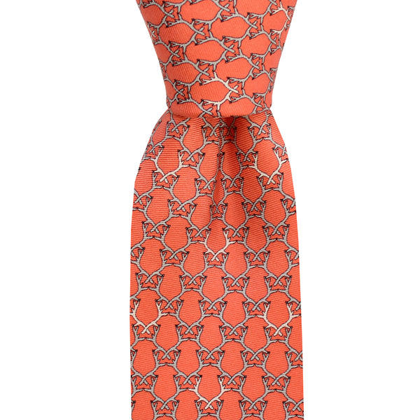 Étouffée Orange Antlers Skinny Tie
