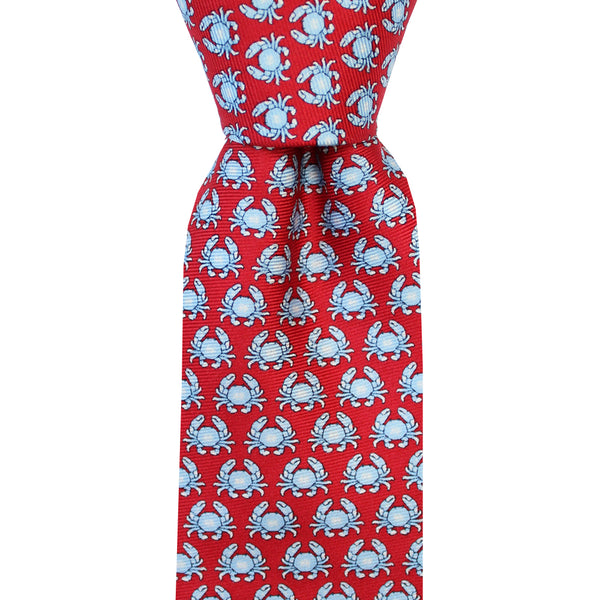 Cayenne Red Boiled Crab Skinny Tie