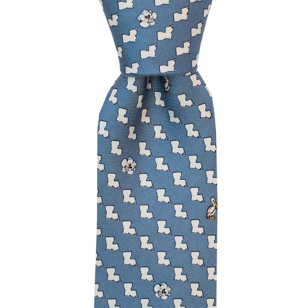 NOLA Navy Louisiana Skinny Tie