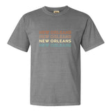 Grey Stacked New Orleans Short Sleeve Tee