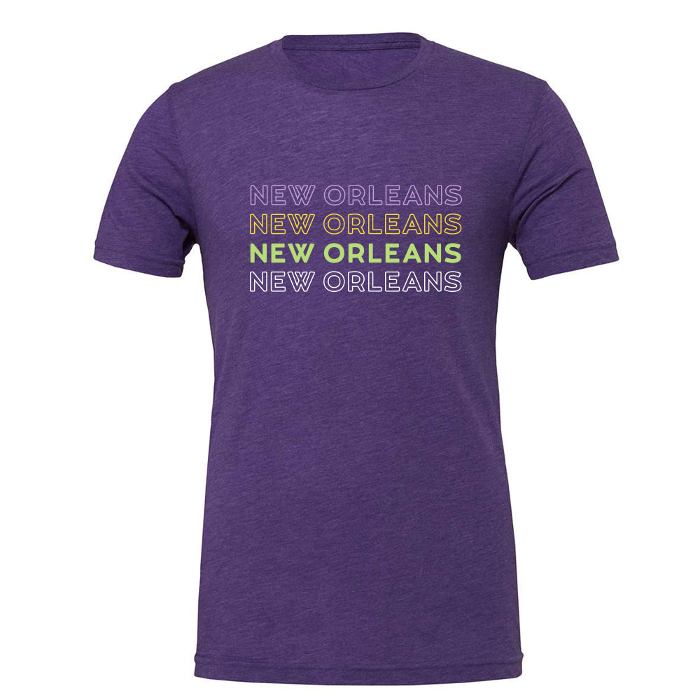 Mardi Gras Stacked New Orleans Short Sleeve Tee