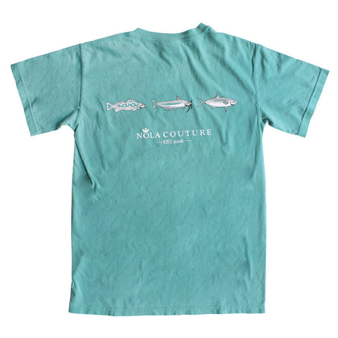 Gulf Fish Medley Short Sleeve Pocket Tee