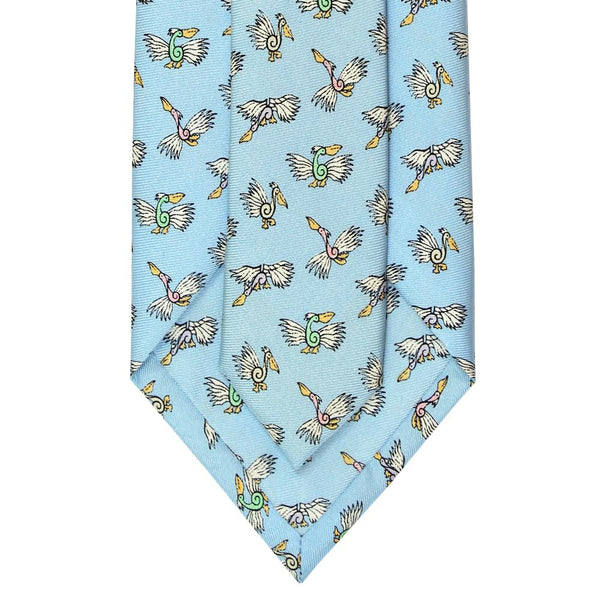 NOLA Couture x Alex Beard Gulf Blue Pelican Extra Long Tie