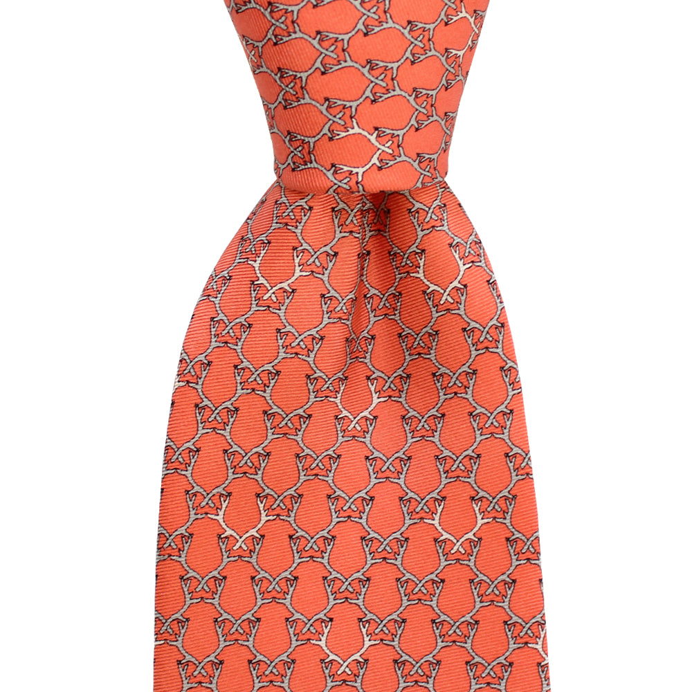 Etouffee Orange Boys' Antler Tie